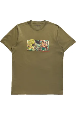 Maharishi Top, Herre, Grøn, S, Bomuld, Samurai Tiger Kamp T-shirt