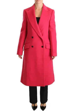 Dolce & Gabbana Frakke, Dame, Lyserød, 2XS, Uld, Double Breasted Trenchcoat Jakke