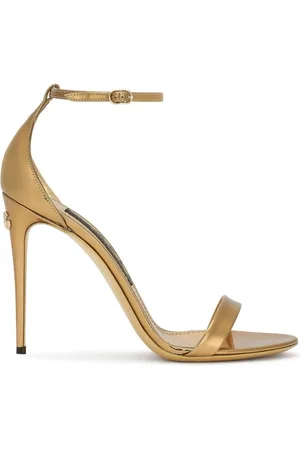 Dolce & Gabbana Sko, Dame, Gul, 39 EU, Uld, Keira Metalliske Højhælede Sandaler