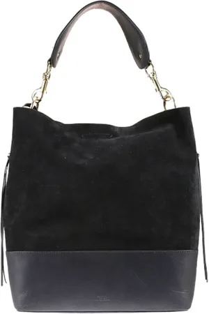 Ralph Lauren Taske, Dame, Sort, ONE SIZE, Læder, Suede og Læder Bucket Taske