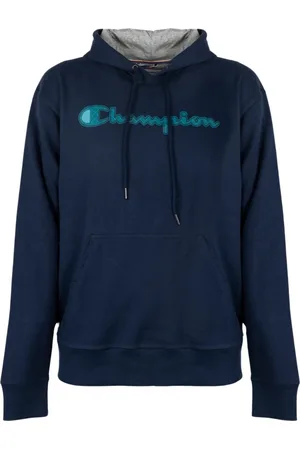 Champion Sweathshirts & Hoodies, Herre, Blå, 2XL, Bomuld, Hættetrøje
