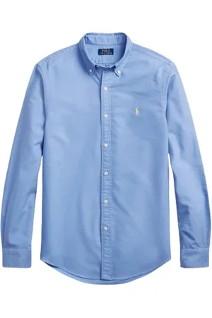 Ralph Lauren Skjorte, Herre, Blå, 2XL, Bomuld, Slim Oxford Skjorte