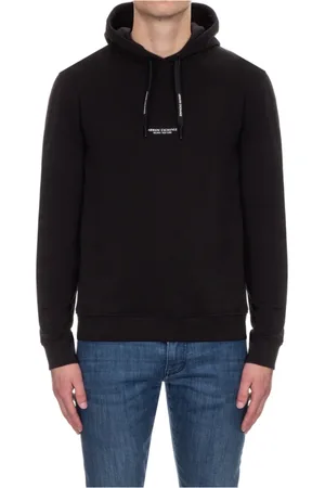 Armani Exchange Sweathshirts & Hoodies, Herre, Sort, XS, Uld, Hoodie med logo