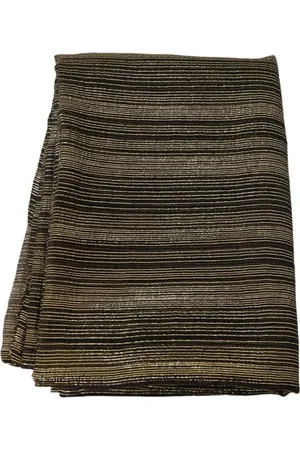 Dolce & Gabbana Tilbehør, Dame, Gul, ONE SIZE, Uld, Guld Silketørklæde til Kvinder