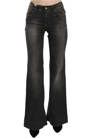 Dolce & Gabbana Jeans, Dame, Sort, W28, Denim, Smukke sorte vaskede flared denim bukser
