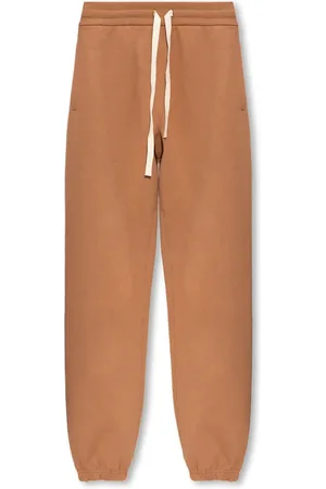 Jil Sander Bukser, Dame, Brun, XS, Bomuld, Sweatpants med logo