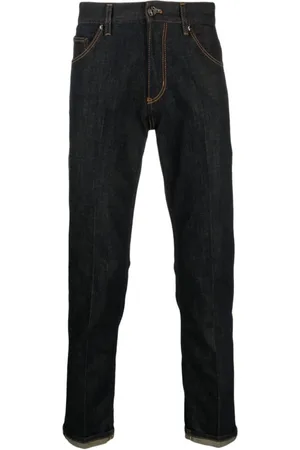 PT Torino Jeans, Herre, Blå, W36, Denim, Smal Skåret Indigo Denim Jeans