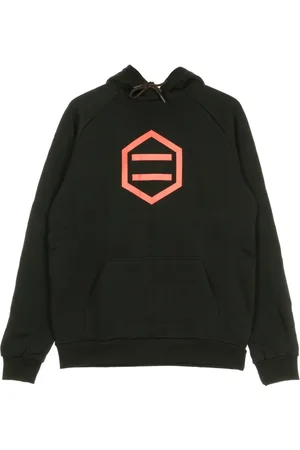 DOLLY NOIRE Sweathshirts & Hoodies, Herre, Sort, XL, Hexagon Sort Rød Hættetrøje