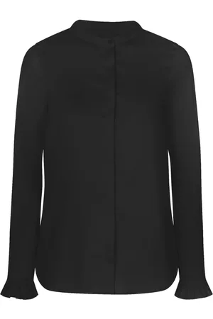 Mos Mosh Bluser & Skjorter, Dame, Sort, XL, Uld, Stilfuld Bluse - MMMattie Skjorte