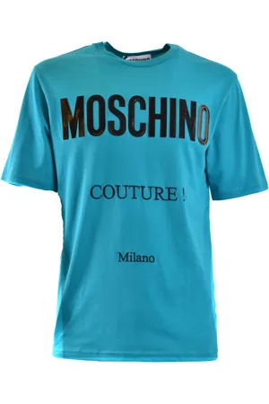 Moschino Top, Herre, Blå, L, Uld, Forbedre din afslappede garderobe med stilfulde T-shirts