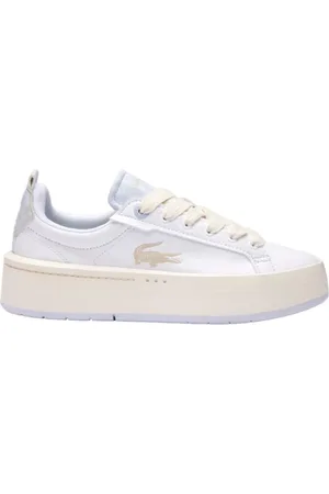 Lacoste Sko, Dame, Hvid, 40 EU, Læder, Carnaby Plat 22 Sneaker
