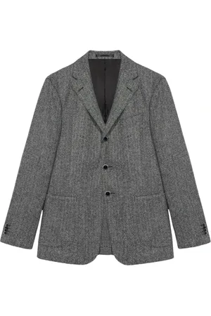 Brooks Brothers Jakke, Herre, Grå, 3XL, Uld, Mørkegrå Uld Blazer