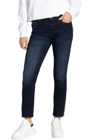 Mac Jeans, Dame, Blå, L, Denim, Mørkeblå Denim Skinny Jeans