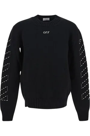 OFF-WHITE Strik, Herre, Sort, S, Bomuld, Striktrøje
