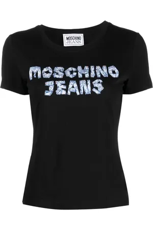 Moschino Top, Dame, Sort, M, Uld, Jeans T-shirts og Polos Sort