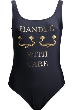 Moschino Badetøj, Dame, Sort, S, Handle With Care Badedragt