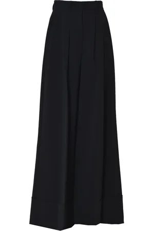 Moschino Bukser, Dame, Sort, XS, Uld, Stilfulde sorte brede bukser