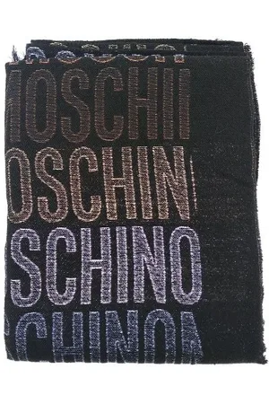 Moschino Tilbehør, Dame, Sort, ONE SIZE, Uld, Stilfuldt Kvindetørklæde