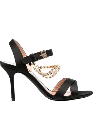 Moschino Sko, Dame, Sort, 39 EU, Læder, Sorte sandaler
