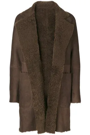 Vince Jakke, Dame, Grøn, S, Uld, Vendbar Shearling Frakke