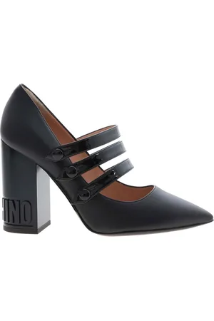 Moschino Sko, Dame, Sort, 37 EU, Læder, Elegante Sorte Læderpumps