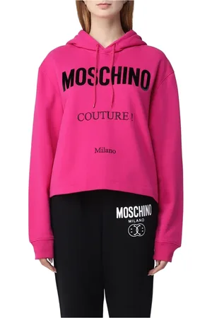 Moschino Sweathshirts & Hoodies, Dame, Lyserød, M, Uld, Luksuriøs og behagelig hættetrøje til kvinder