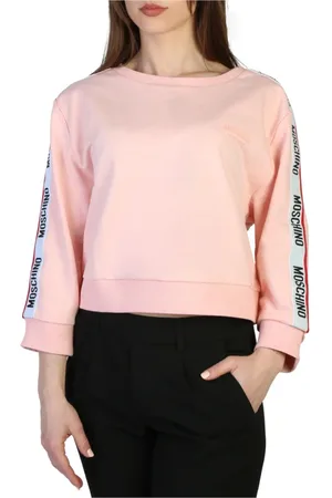 Moschino Sweathshirts & Hoodies, Dame, Lyserød, M, Bomuld, Dame Sweatshirt med 3/4 Ærmer fra Forår/Sommer Kollektionen