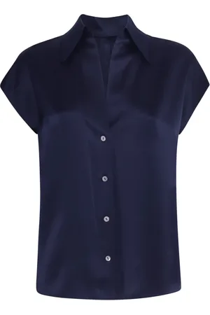 Vince Bluser & Skjorter, Dame, Blå, XS, Coastal Rynket Bluse