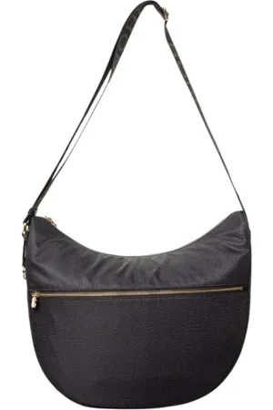Borbonese Taske, Dame, Sort, ONE SIZE, Uld, Luna Taske Medium - Mørk Sort