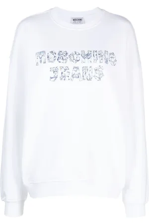 Moschino Sweathshirts & Hoodies, Dame, Hvid, M, Uld, Jeans Sweaters Hvid