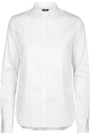 Mos Mosh Bluser & Skjorter, Dame, Hvid, XS, Uld, Stilfuld Tilda Skjorte 131700 Hvid