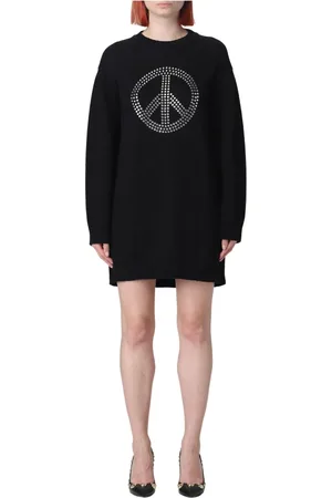 Moschino Kjole, Dame, Sort, M, Strikket Kjole - Moderne Stil