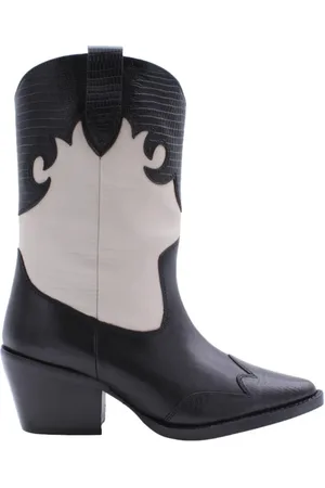 Bronx Sko, Dame, Sort, 36 EU, Uld, Vestlig stil Damer Cowboy Støvler