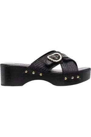 Ancient Greek Sandals Sko, Dame, Sort, 38 EU, Uld, Stilfulde flade sorte sandaler
