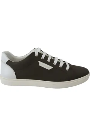 Dolce & Gabbana Sko, Herre, Sort, 39 EU, Læder, Hvide og Grønne Læder Low Top Sneakers
