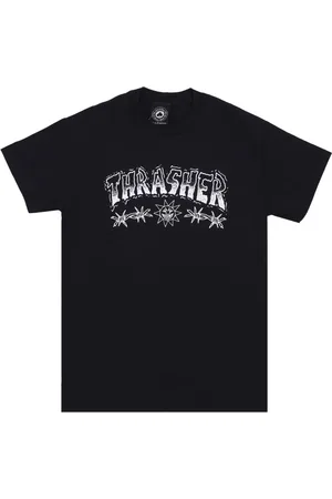 Thrasher Top, Herre, Sort, M, Barbed Wire Tee - Streetwear Kollektion