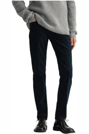 GANT Jeans, Herre, Blå, W36, Bomuld, Slim Velvet Hayes Bukser
