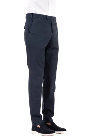 PT Torino Bukser, Herre, Blå, 3XL, Bomuld, Blå Twill Stretch Bukser