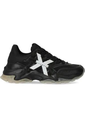 John Richmond Sko, Herre, Sort, 41 EU, Læder, Sorte Lædersneakers med Richmond X Logo