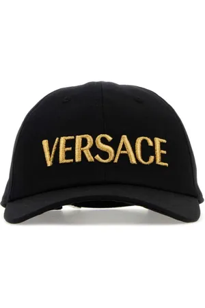 VERSACE Tilbehør, Herre, Sort, 58 CM, Bomuld, Sort bomuld baseballkasket
