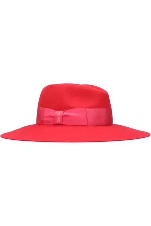 Borsalino Tilbehør, Dame, Rød, S, Uld, Sophie Børstet Filt Hat
