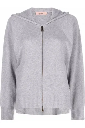Twin-Set Strik, Dame, Grå, M, Uld, Cardigans