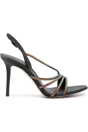 LE SILLA Sko, Dame, Sort, 37 EU, Uld, Scarlet Rhinestone Sandaler