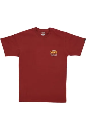 Vans Top, Herre, Rød, XL, Uld, Klassisk Tee Holder ST - Syrah/Hvid/Gammel Guld