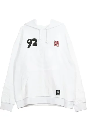 Element Sweathshirts & Hoodies, Herre, Hvid, L, Smile Pop Hættetrøje - Streetwear Kollektion