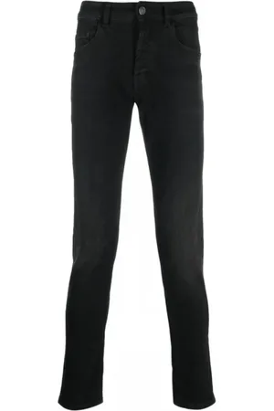 LARDINI Jeans, Herre, Sort, W35, Bomuld, Mørkegrå Skinny Jeans