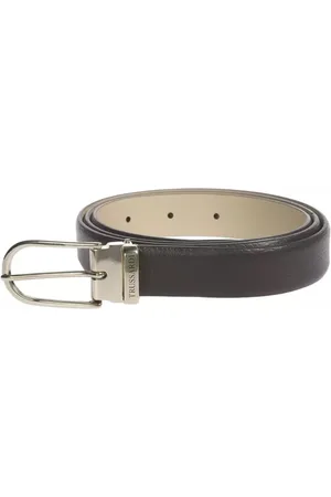 Trussardi Tilbehør, Dame, Brun, 100 CM, Læder, Elegant Læderbælte med Metal Spænde