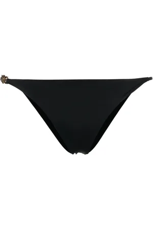 VERSACE Badetøj, Dame, Sort, L, Uld, Sorte trekantede bikinitrusser