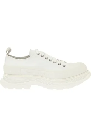 Alexander McQueen Sko, Dame, Hvid, 42 EU, Platform sneakers med logo