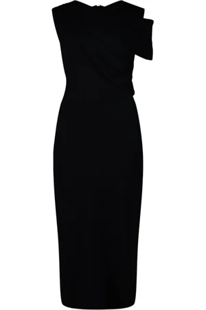 Giambattista Valli Kjole, Dame, Sort, S, Draperet Midi Kjole
